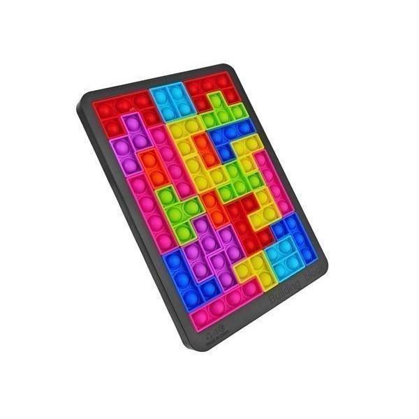 プッシュポップ バブル パズル ブロック テトリス おもちゃ カラフル スクイーズ 子ども 大人 ((S（Yahoo!・LARGO Yahoo!店）