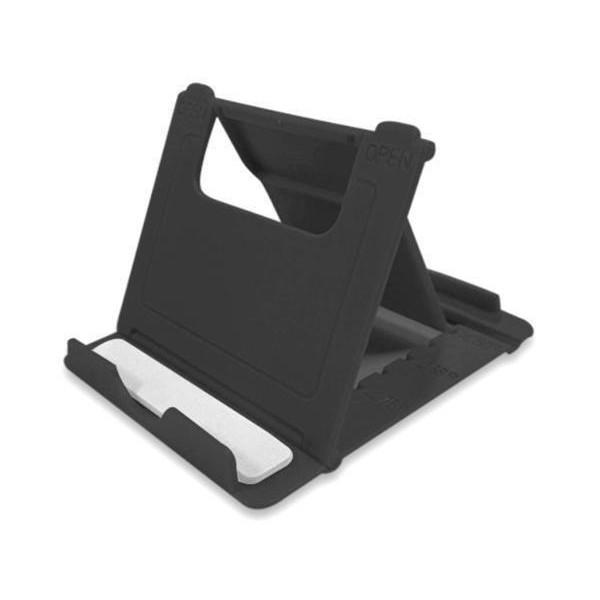 最大51%OFFクーポン スマホスタンド 卓上 折りたたみ タブレットスタンド 角度調節可能 薄型 コンパクト 持ち運び便利 ブラック 軽量 非売品
