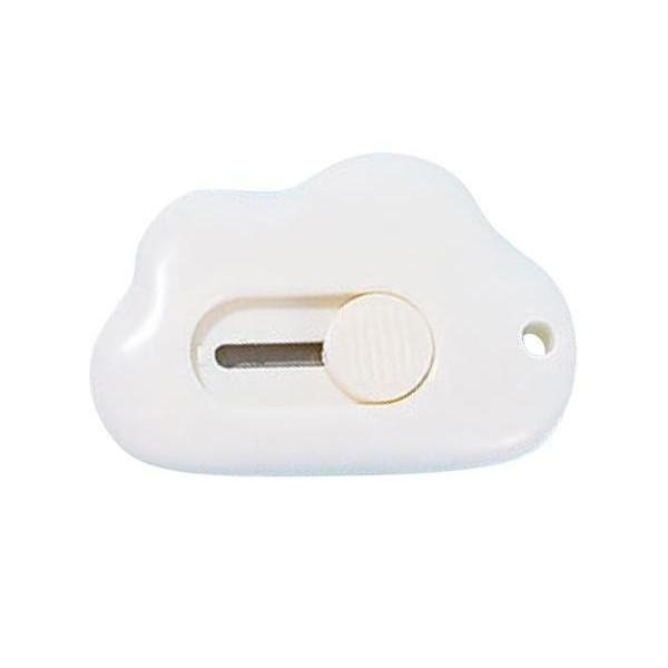 １着でも送料無料 カッター 雲型 ミニカッター ホワイト 文房具 かわいい 韓国 おしゃれ プレゼント 雑貨 Sns 格納式 雲の形 キッズ C Aynaelda Com