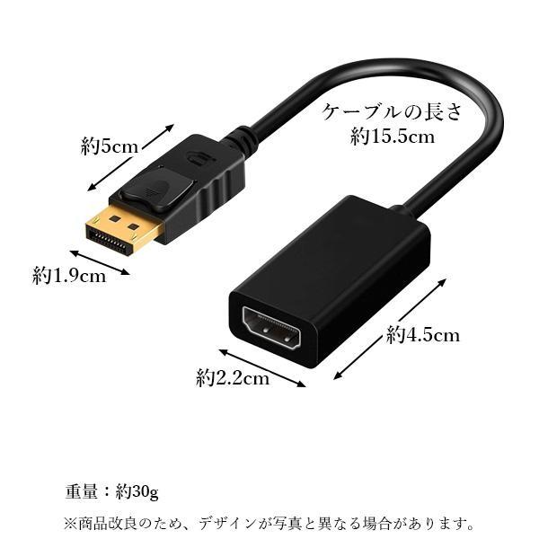 ディスプレイポート hdmi 変換ケーブル 変換アダプタ DisplayPort to