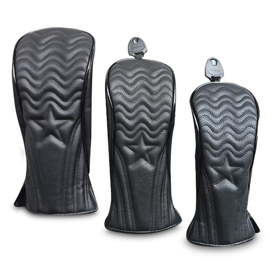 ゴルフ ヘッドカバー 3点セット ドライバー フェアウェイウッド