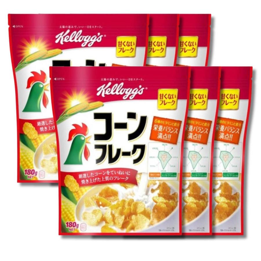 ケロッグ（Kellogg's） 6個セット コーンフレーク 180g : LARGO Yahoo