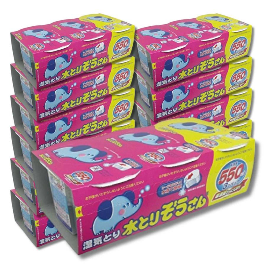 12個セット オカモト 水とりぞうさん 550ml 3コパック 湿気とり除湿剤（Yahoo!・LARGO Yahoo!店）