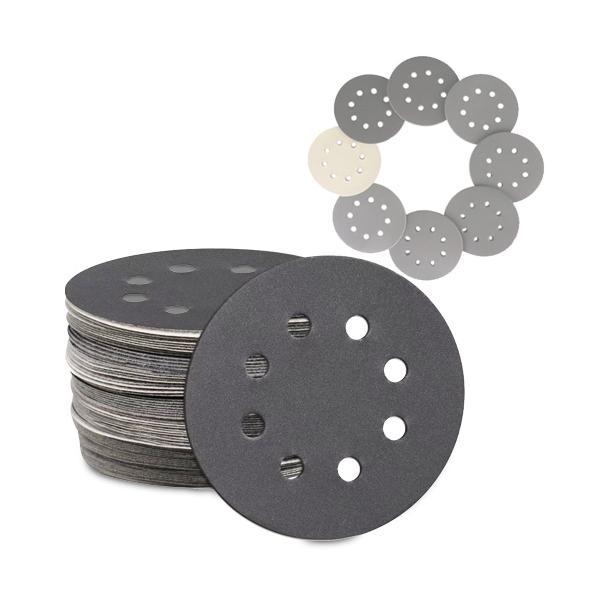 サンディングディスク 125mm 耐水ペーパー 高品質 研磨紙 80枚セット(#240 #400 #600 #800 #1000 #1500 #2000 #3000)丸型 8穴  ((S（Yahoo!・LARGO Yahoo!店）