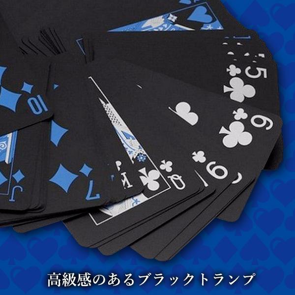 トランプ カード プラスチック おしゃれ ブラック シンプル  カードゲーム マジック パーティー   ((S｜largo1991｜03