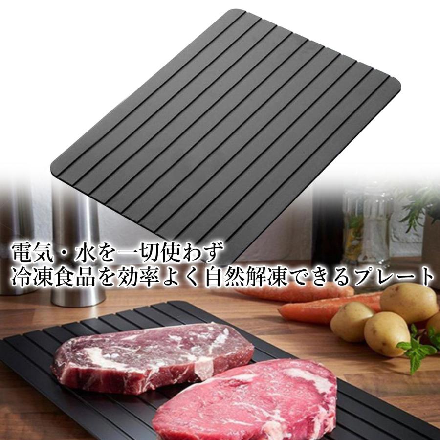 解凍プレート 急速解凍 厚さ2mm 自然解凍 置くだけ 電源不要 簡単解凍