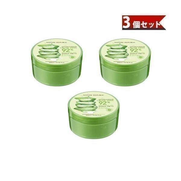 在庫あり アロエベラ ネイチャーリパブリック アロエ 92 モイスチャー アロエジェル スージングジェル 300ml 3個セット 並行輸入品