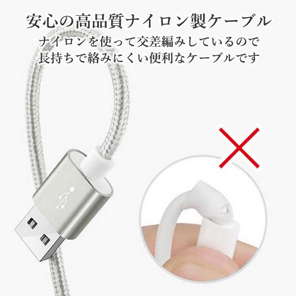 USB Type-Cケーブル 1.5m シルバー 急速 高品質 充電器 充電 ((S