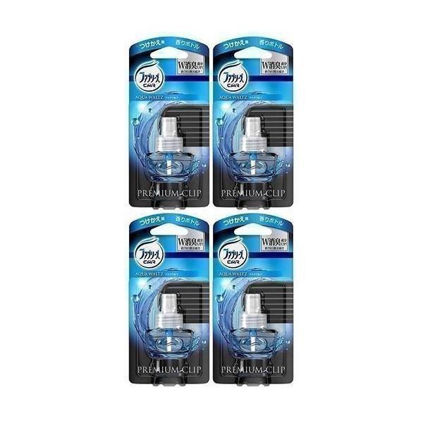 ファブリーズ 芳香剤 車用 プレミアムクリップ 人気ブランド多数対象 つけかえ用 4個セット 7ml アクアワルツ