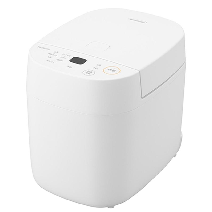 ツインバード 炊飯器 マイコン 炊飯ジャー 1.5合 ひとり暮らし 糖質カット 炊き立て 保温 ホワイト RM-4547W 一人用 ツインバード（TWINBIRD） 炊飯器 マイコン 炊飯ジャー 1.5合 ひとり