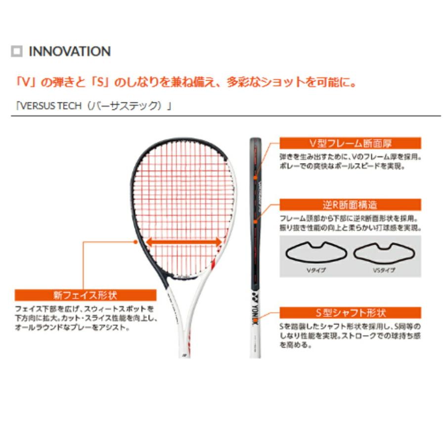 ヨネックス ソフトテニスラケット ボルトレイジ 7VS ホワイト/グレー
