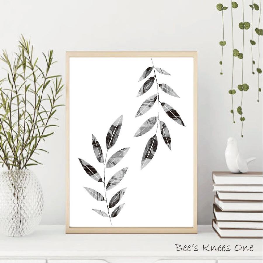 北欧アートポスター 葉っぱ アートパネル ノルディック A5 Art 93 Beeskneesone 通販 Yahoo ショッピング