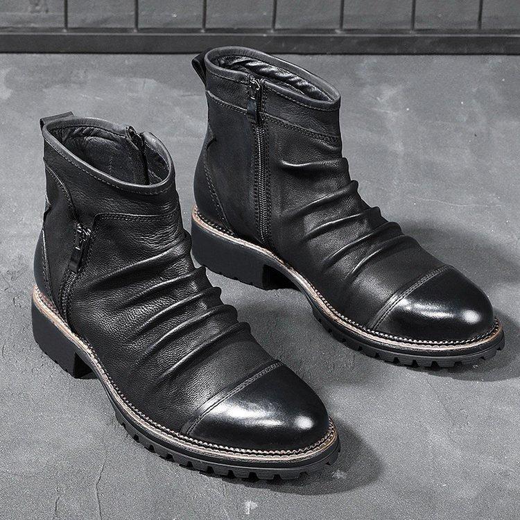 お買い物マラソン限定 エンジニアブーツ メンズ ブーツ アンクル丈 ショートブーツ サイドジッパー 紳士靴 革靴 カジュアルシューズ Hanagrocare Com