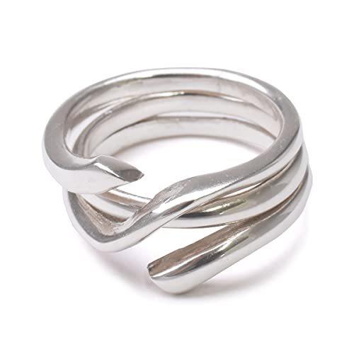 シルバーリング シルバー silver 925 2way レディース 重ね 925 リング シンプル 【11号】 ☆