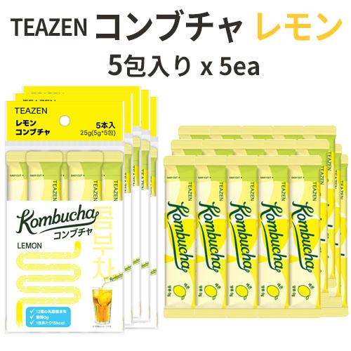 お試し TEAZEN レモン コンブチャ 5包入り(袋) x 5ea 粉末スティック