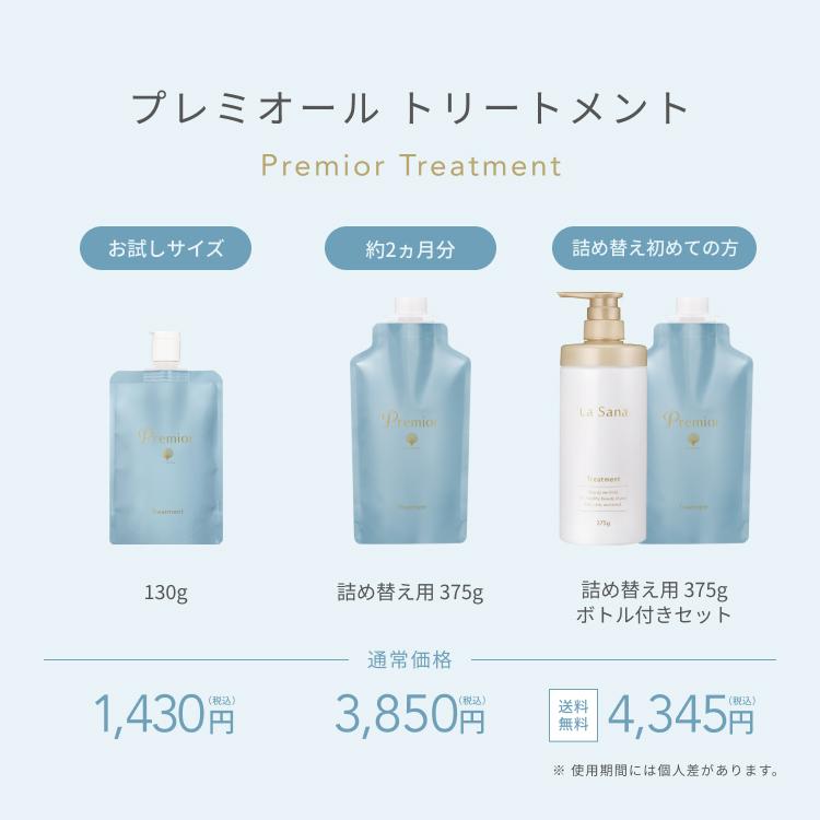 La Sana（ラサーナ） プレミオール トリートメント 詰め替え用 375g