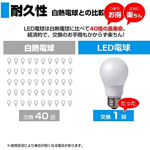 エルパ LED電球 電球形 A形 広配光 口金E26 40W形 昼白色 5年 LDA5D-G-G5101｜lasantalease｜06