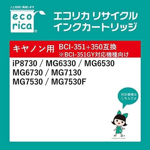 エコリカ キヤノン BCI-351+350/6MP対応リサイクルインク 6色パック ECI-C351-6P 残量表示対応｜lasantalease｜02