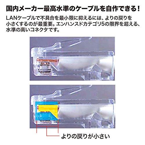 サンワサプライ RJ-45コネクタ 単線用10個入り ADT-RJ45-10SN｜lasantalease｜03