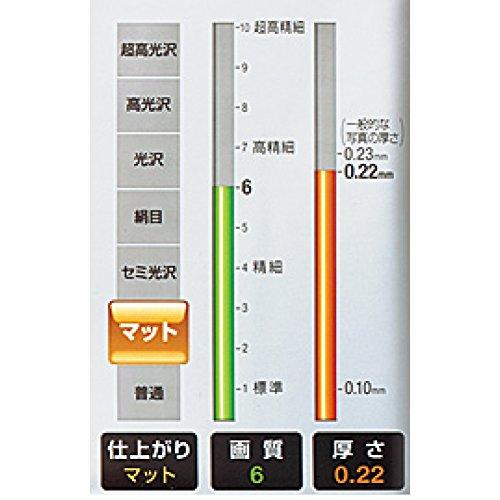 コクヨ コピー用紙 A4 紙厚0.22mm 50枚 写真用マット紙 インクジェットプリンタ用紙 KJ-M14A4-50｜lasantalease｜03