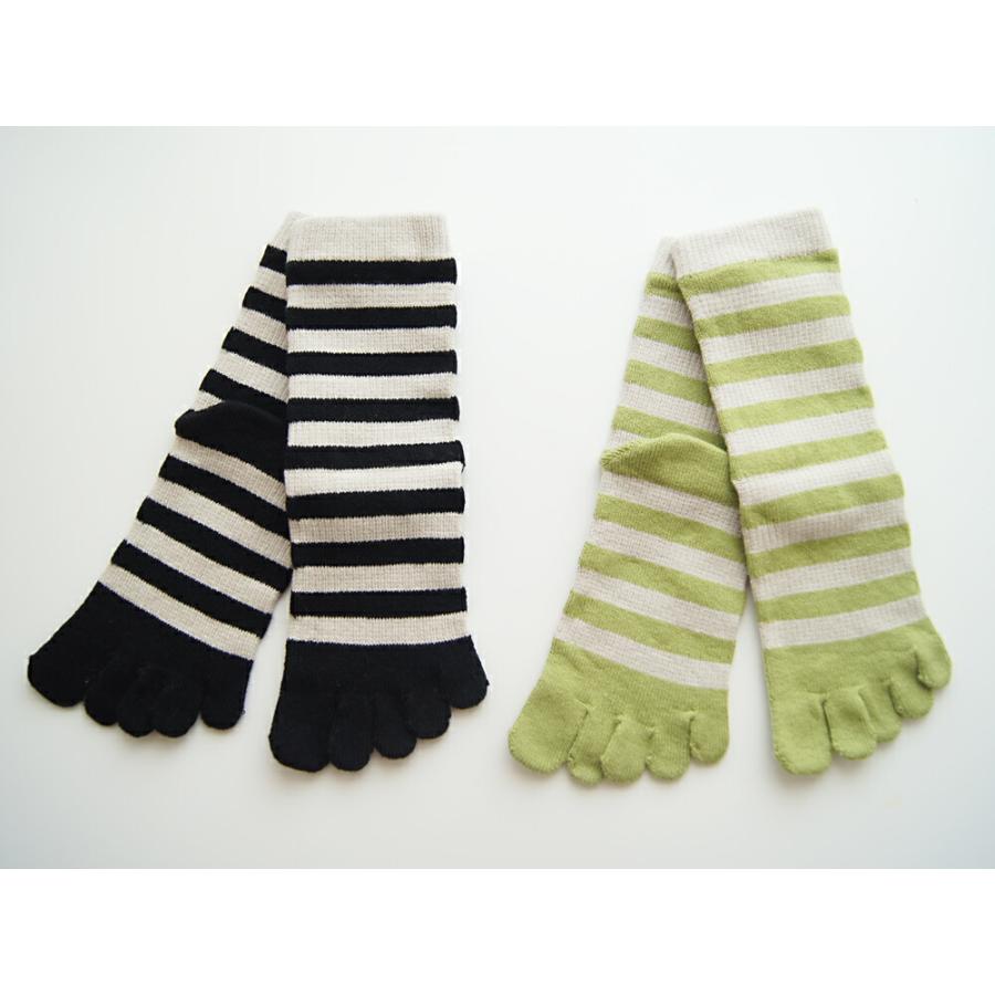 5本指ソックス 16-18cm 19-21cm クルー 10263 ボーダー KIDS キッズ 五本指 靴下 子供 日本製 LASANTE |  | 13