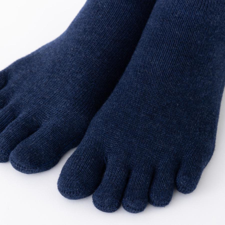 5本指ソックス クルー 20-22cm ホールガーメント ゆったり 10707 3次元