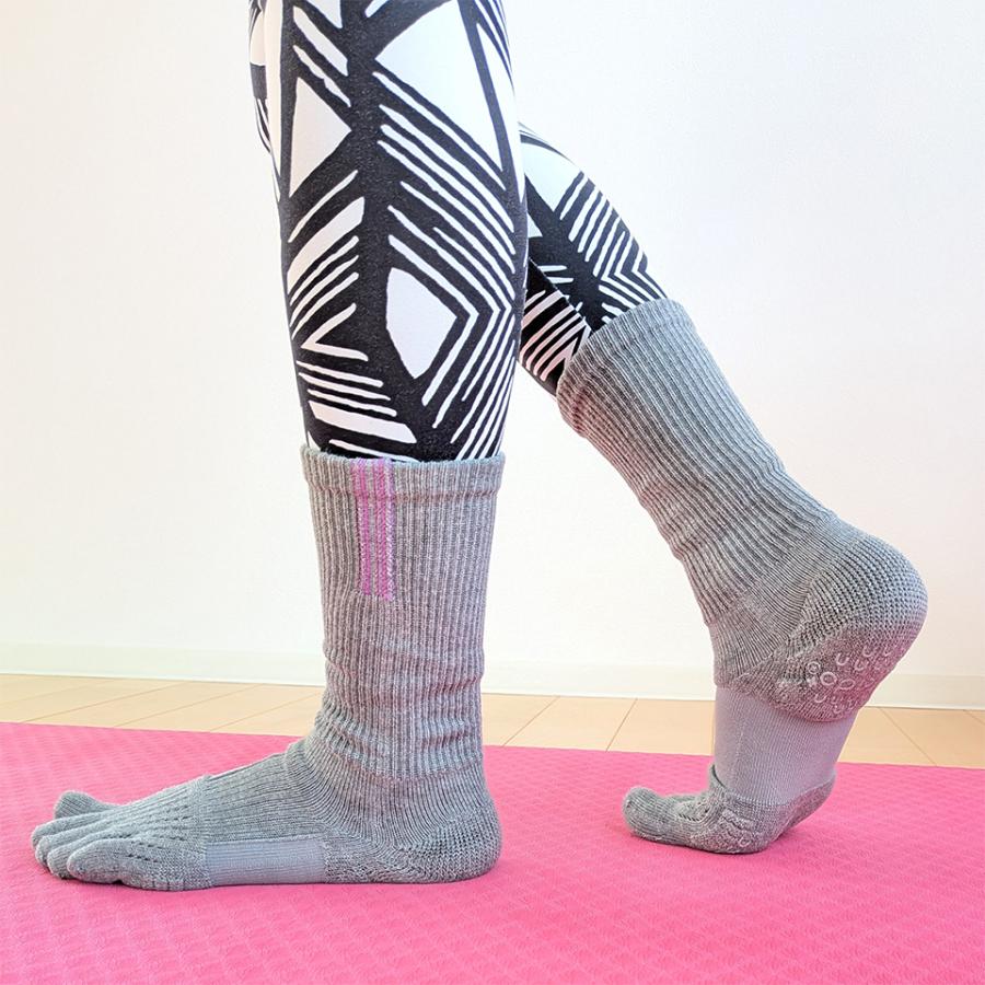 5本指ソックス タグストライプ ハイクルー サポート 131086 23-25cm 25
