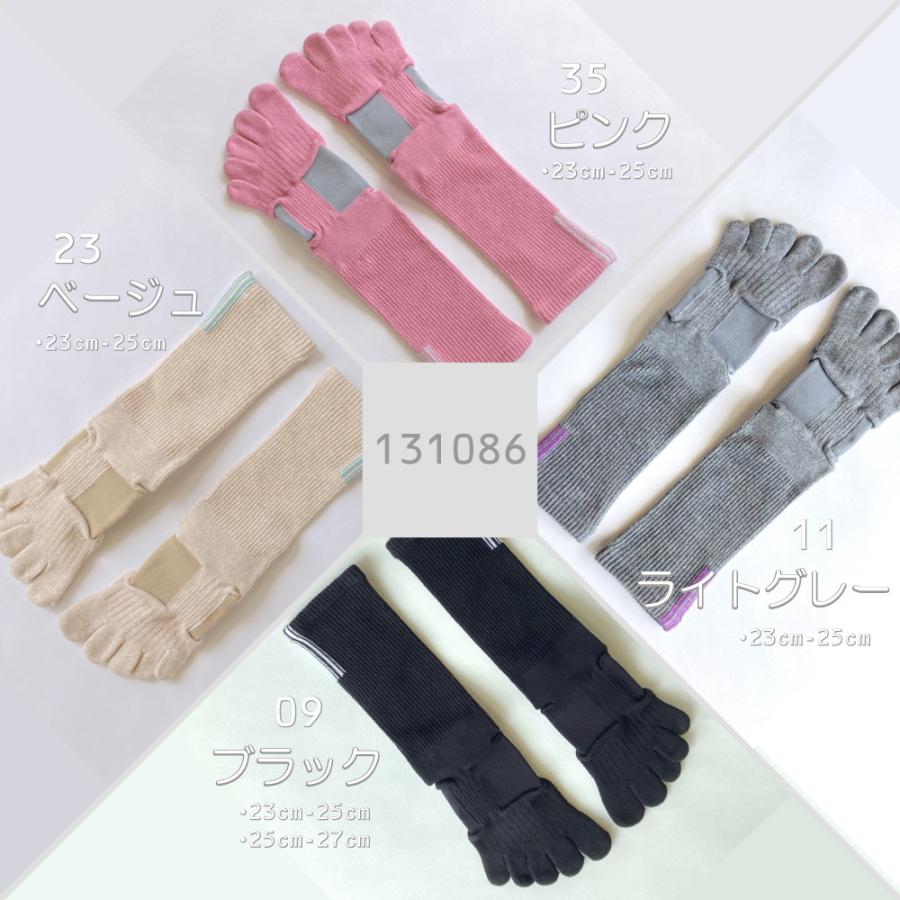 5本指ソックス タグストライプ ハイクルー サポート 131086 23-25cm 25