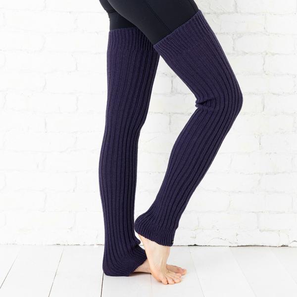 サイハイ レッグウォーマー ウール混  ソフトリブ  150389【ネコポス不可】  knitido+ ニッティドプラス ヨガ ピラティス | 