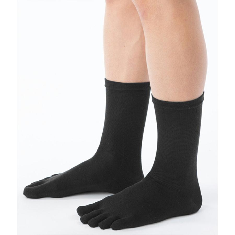 5本指ソックス クルー 24-26cm 26-28cm 薄手 シルク 20163 絹 ハイゲージ レディース メンズ 五本指 靴下 インナー 日本製 LASANTE |  | 12