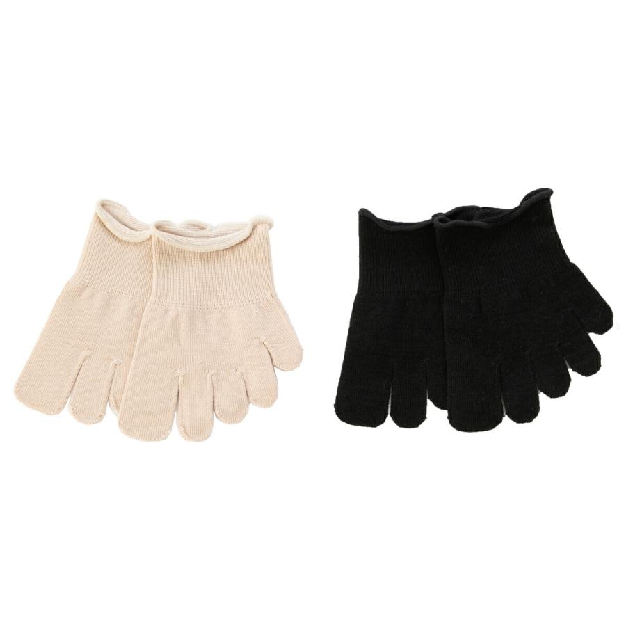 5本指ソックス ハーフ 22-24cm 24-26cm 薄手 シルク 20191 絹 ハイゲージ 男女兼用 五本指 靴下 指先 ストッキングやタイツのインナーにも 日本製 LASANTE |  | 12