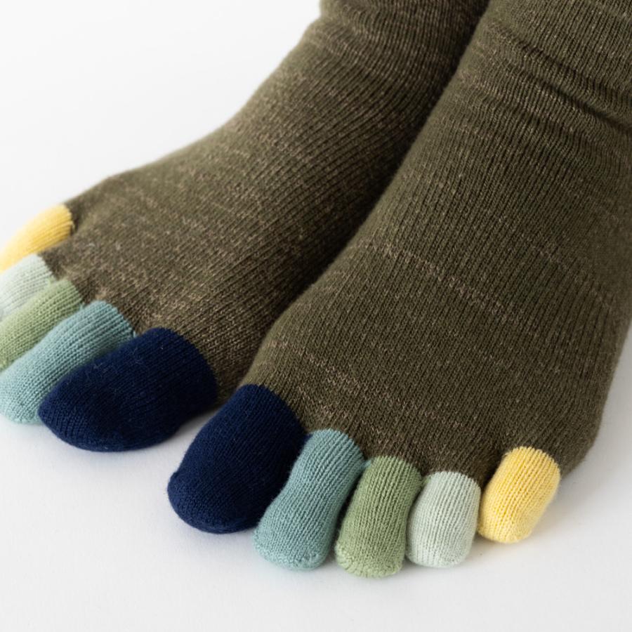 5本指ソックス クルー 22-24cm 中厚 ゆったり 30713 ユビラックス 指先マルチ カラフル レディース 五本指 靴下 日本製 LASANTE |  | 14