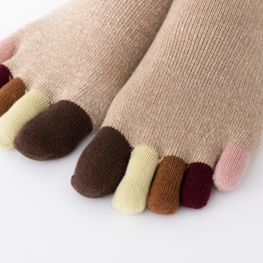 5本指ソックス クルー 22-24cm 中厚 ゆったり 30713 ユビラックス 指先マルチ カラフル レディース 五本指 靴下 日本製 LASANTE |  | 21