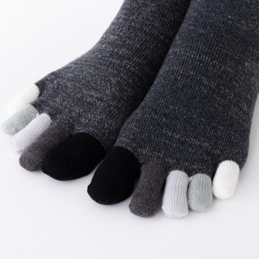 5本指ソックス クルー 22-24cm 中厚 ゆったり 30713 ユビラックス 指先マルチ カラフル レディース 五本指 靴下 日本製 LASANTE |  | 08