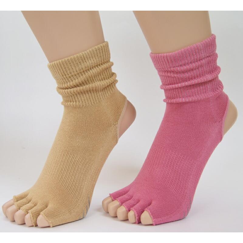 5本指ソックス レディース ヨガ カカトホール 誕生日 お祝い スベリ止め付 S 23 25cm 日本製 五本指ソックス 滑り止め付 五本指靴下 3230yoga ピラティス 靴下