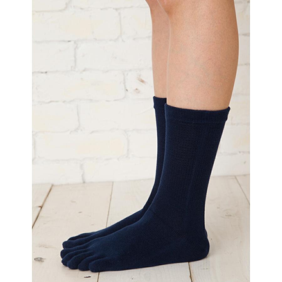 送料当社負担 5本指ソックス 20-22cm 22-24cm 3足セット ベーシック クルー 10753/100133p 抗菌防臭加工 ディープヒール レディース キッズ 日本製 五本指靴下 |  | 13