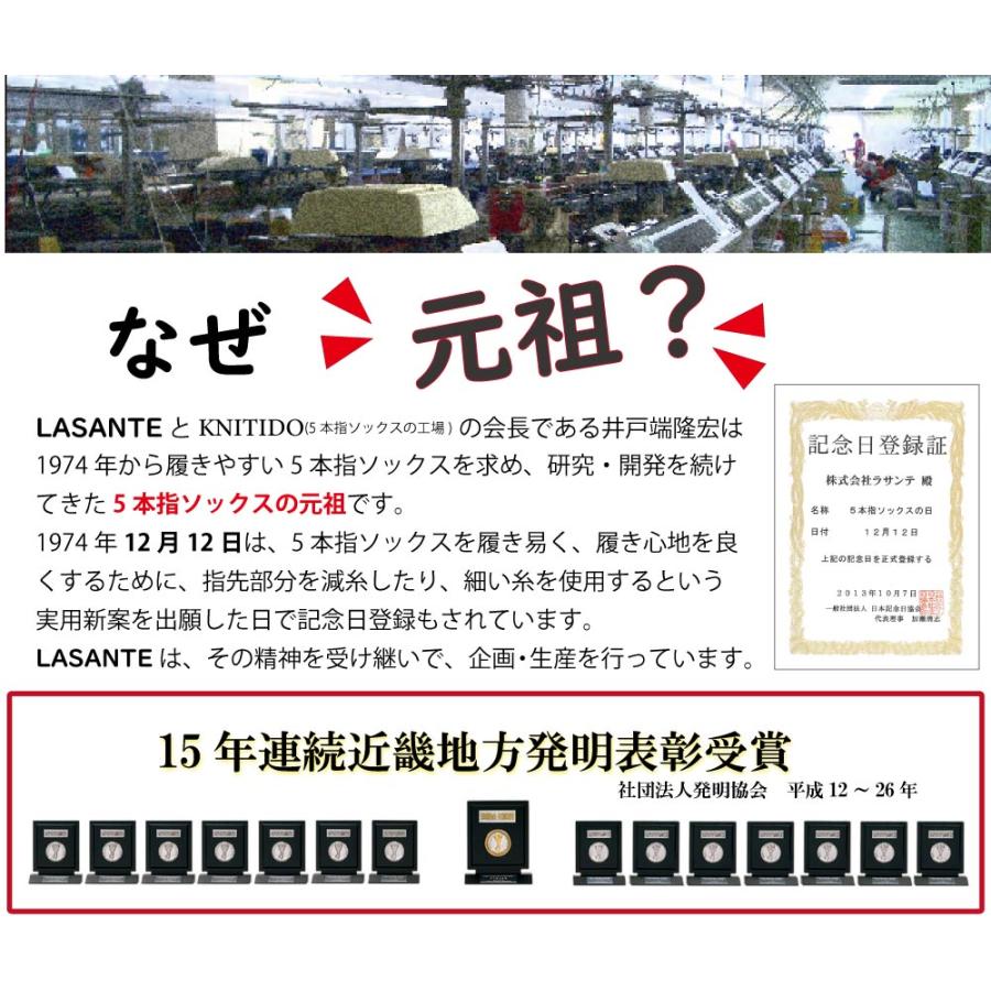 5本指ソックス クルー 20-22cm 22-24cm 抗菌防臭 10013 ベーシック レディース キッズ 五本指 靴下 スクール ビジネス 子供 日本製 LASANTE |  | 19