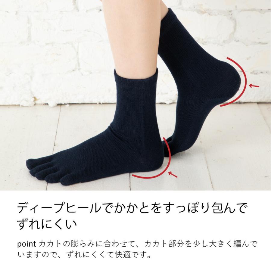 5本指ソックス クルー 20-22cm 22-24cm 抗菌防臭 10013 ベーシック レディース キッズ 五本指 靴下 スクール ビジネス 子供 日本製 LASANTE |  | 07