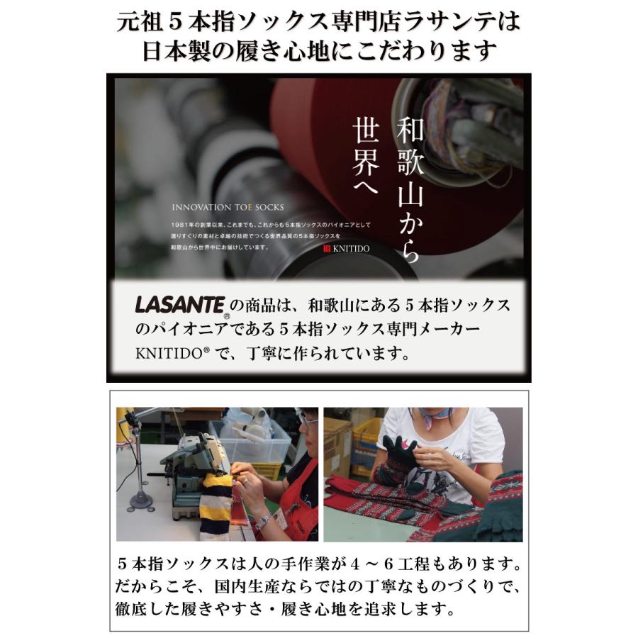 5本指ソックス 22-24cm ショート 10022 ピコット 抗菌防臭加工 スカラップ レディース 五本指 靴下 日本製 LASANTE |  | 11