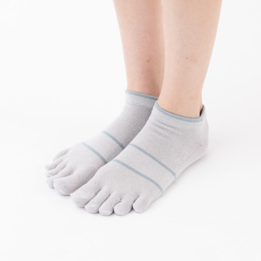 5本指ソックス スニーカー丈 22-24cm 60962 綿麻 薄手 レディース 五本指 靴下 日本製 LASANTE |  | 14
