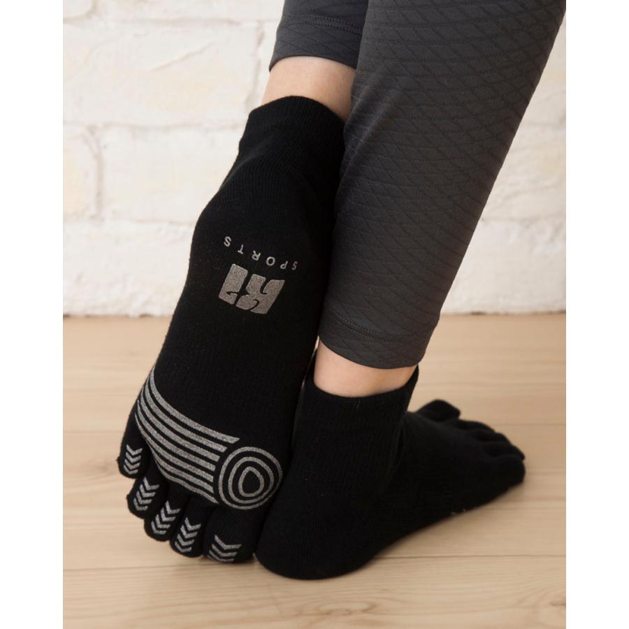 5本指ソックス ショート 22-24cm 24-26cm 26-28cm 滑り止め 抗菌防臭加工 速乾 7240 ランニング レディース メンズ 五本指 靴下 日本製 LASANTE |  | 07