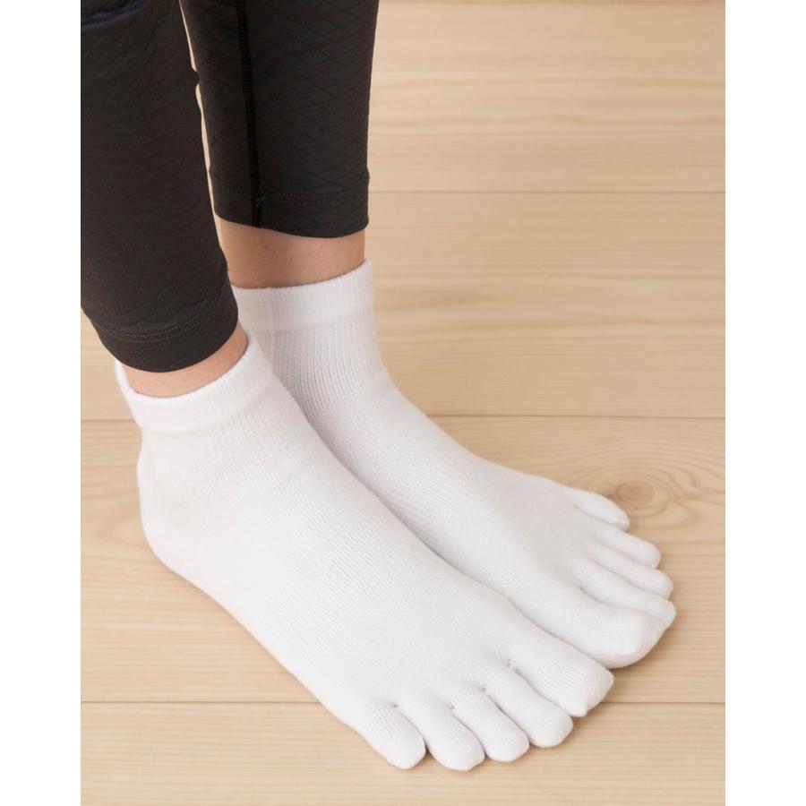 5本指ソックス ショート 22-24cm 24-26cm 26-28cm 滑り止め 抗菌防臭加工 速乾 7240 ランニング レディース メンズ 五本指 靴下 日本製 LASANTE |  | 08