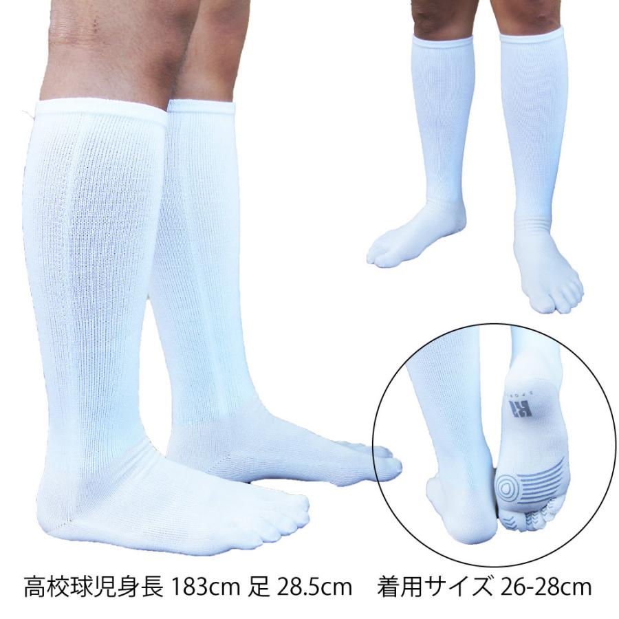 5本指 ハイソックス 24-26cm 26-28cm 28-30cm 滑り止め 抗菌防臭加工 6310 ベースボール レディース メンズ 五本指 靴下 野球 日本製 LASANTE |  | 12