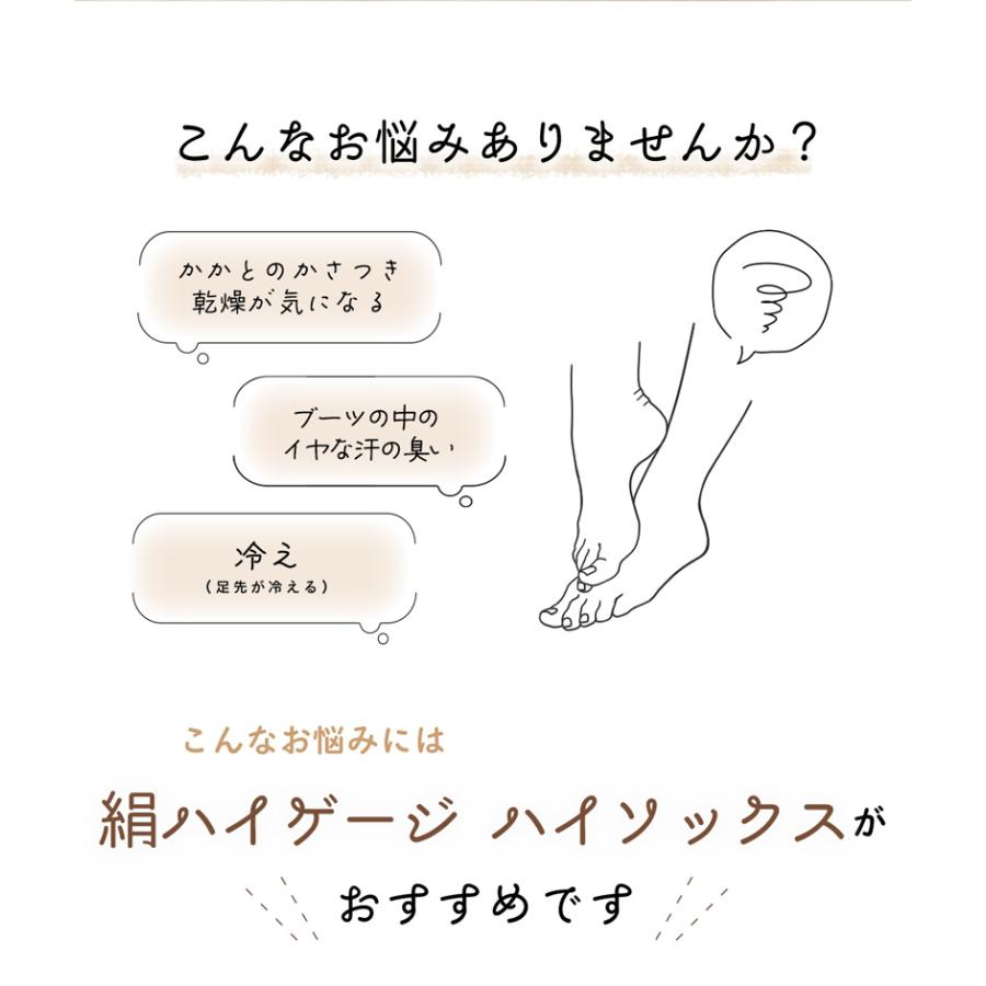 5本指 ハイソックス 22-24cm 薄手 シルク 20214 絹 ハイゲージ レディース 五本指 靴下 インナー 日本製 LASANTE |  | 04