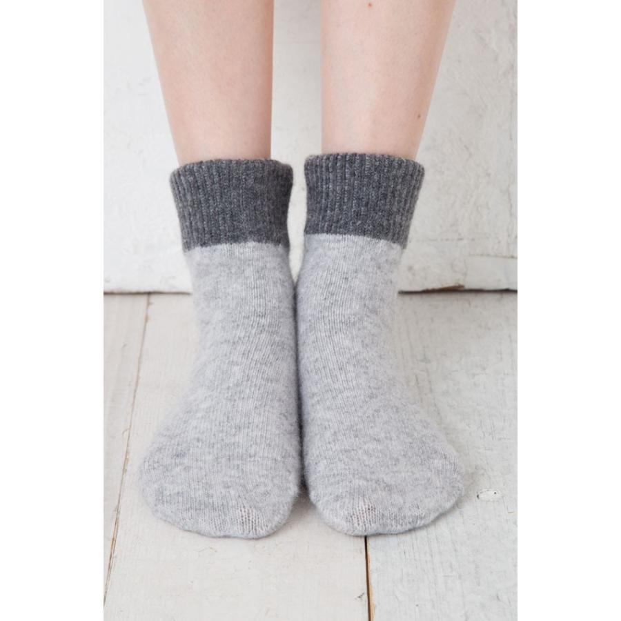 アンゴラ混 ソックス 22-24cm 24-26cm 26-28cm ショート 厚手 ウール 締め付けない ゆったり ポカポカ 暖かい 8340 レディース メンズ 靴下 日本製 LASANTE |  | 08