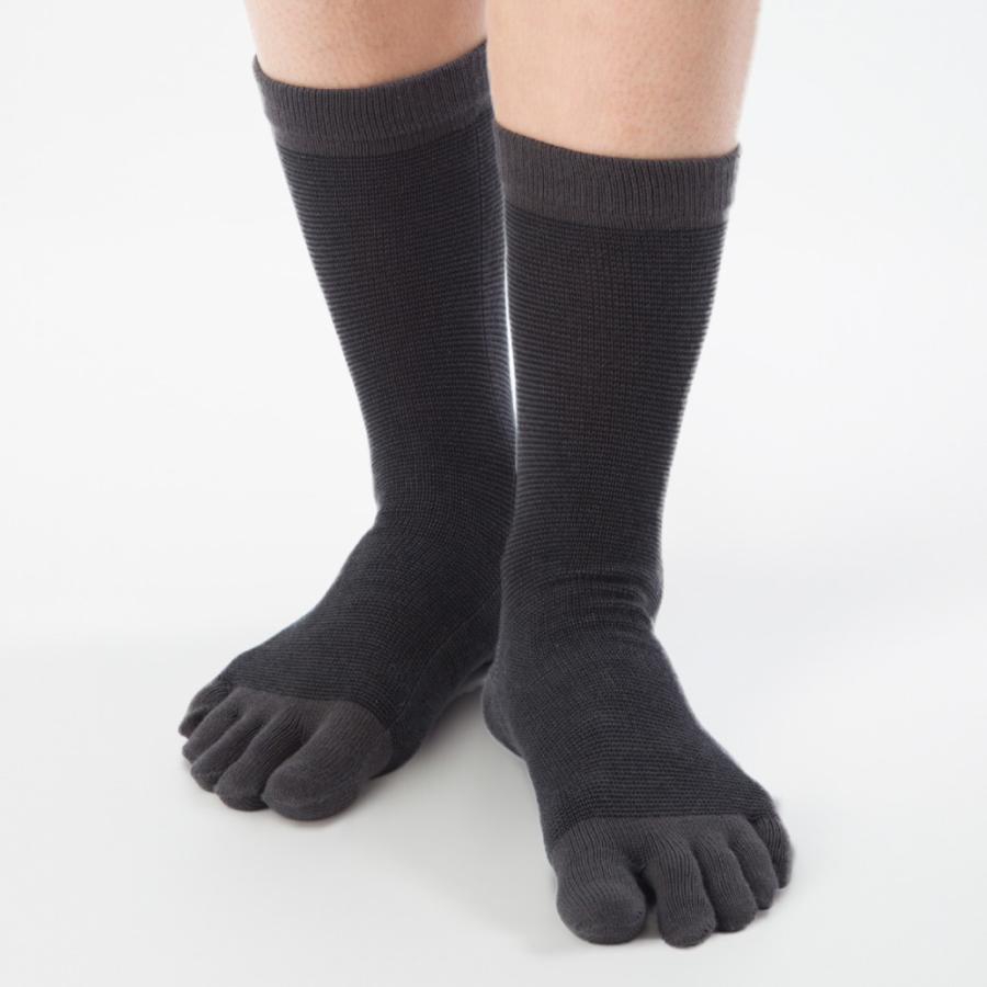 5本指ソックス クルー 24-26cm 26-28cm 8540 細ボーダー メンズ 五本指 靴下 ビジネス 日本製 LASANTE |  | 05