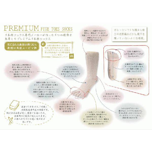 5本指ソックス 22-24cm ホールガーメント スーピマコットン シルク ハイクルー 9370 絹 立体 3次元 プレミアム レディース メンズ 五本指 靴下 日本製 LASANTE |  | 07