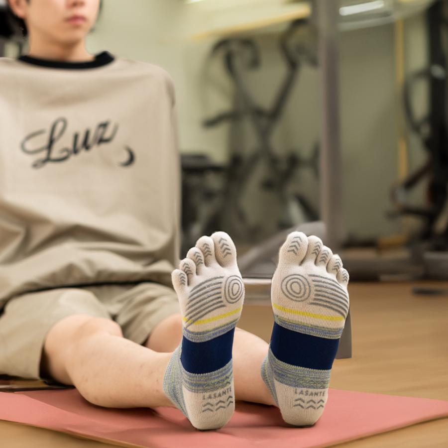 5本指ソックス くるぶし丈 22-24cm 24-26cm 26-28cm サポート 滑り止め