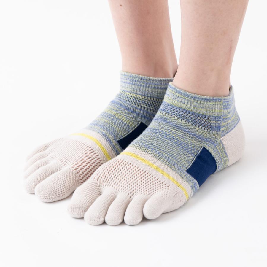 5本指ソックス くるぶし丈 22-24cm 24-26cm 26-28cm サポート 滑り止め 抗菌防臭 速乾 立体 9430 3次元 スポーツ レディース メンズ 五本指 靴下 日本製 LASANTE |  | 09