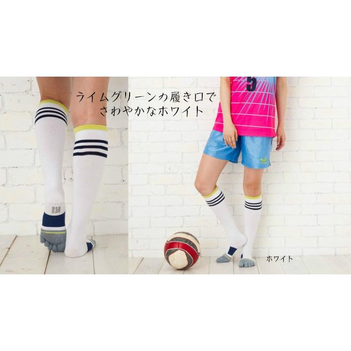 5本指ソックス レディース メンズ 靴下 9480 3次元 スポーツ ハイソックス スベリ止め付 S(22-24cm)、M(24-26cm)|lasante|02
